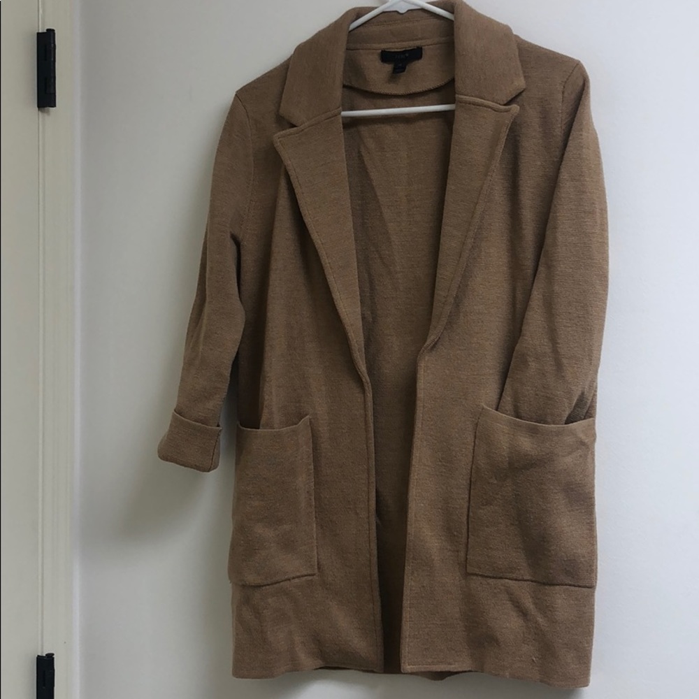 J Crew Sophie Open Front Sweater Blazer